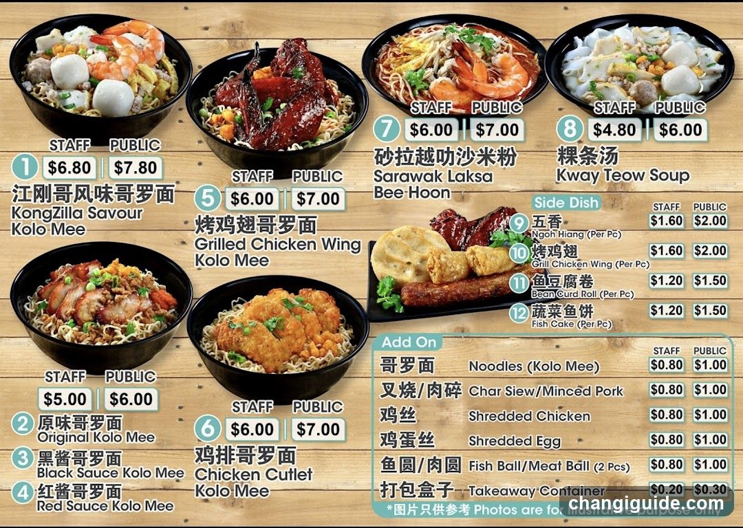 Kolo Mee Menu Board