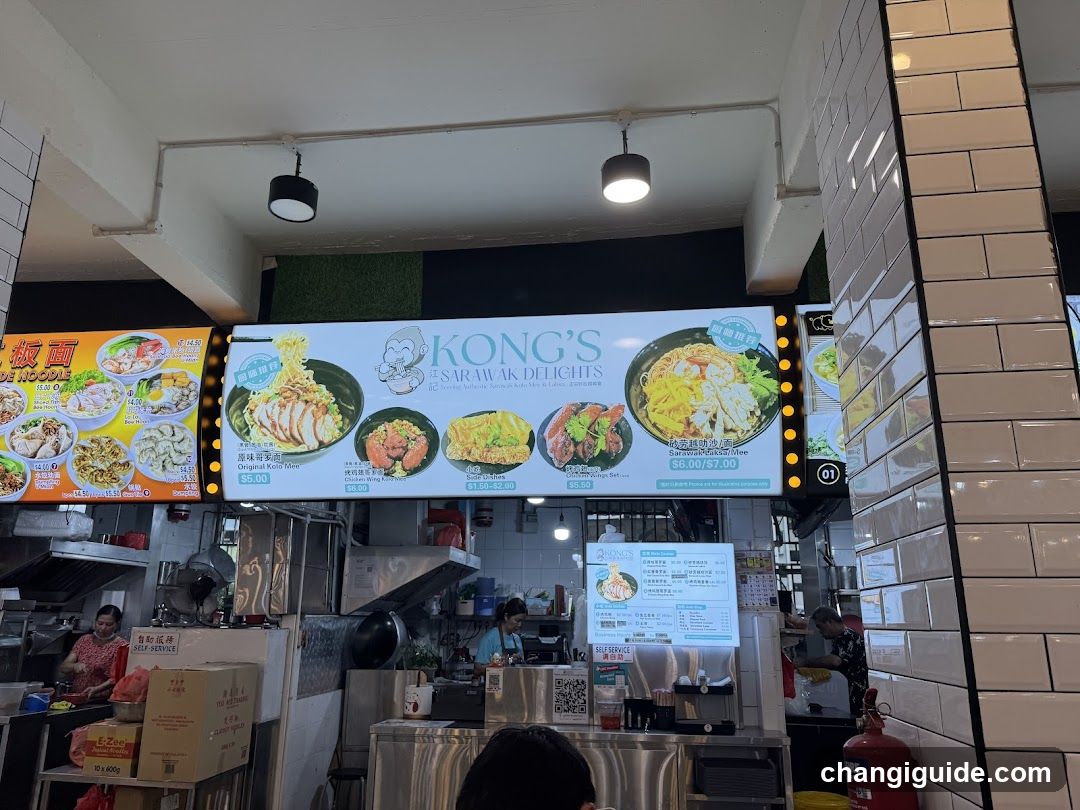 Kong's Esamawak Delights Food Stall Interior