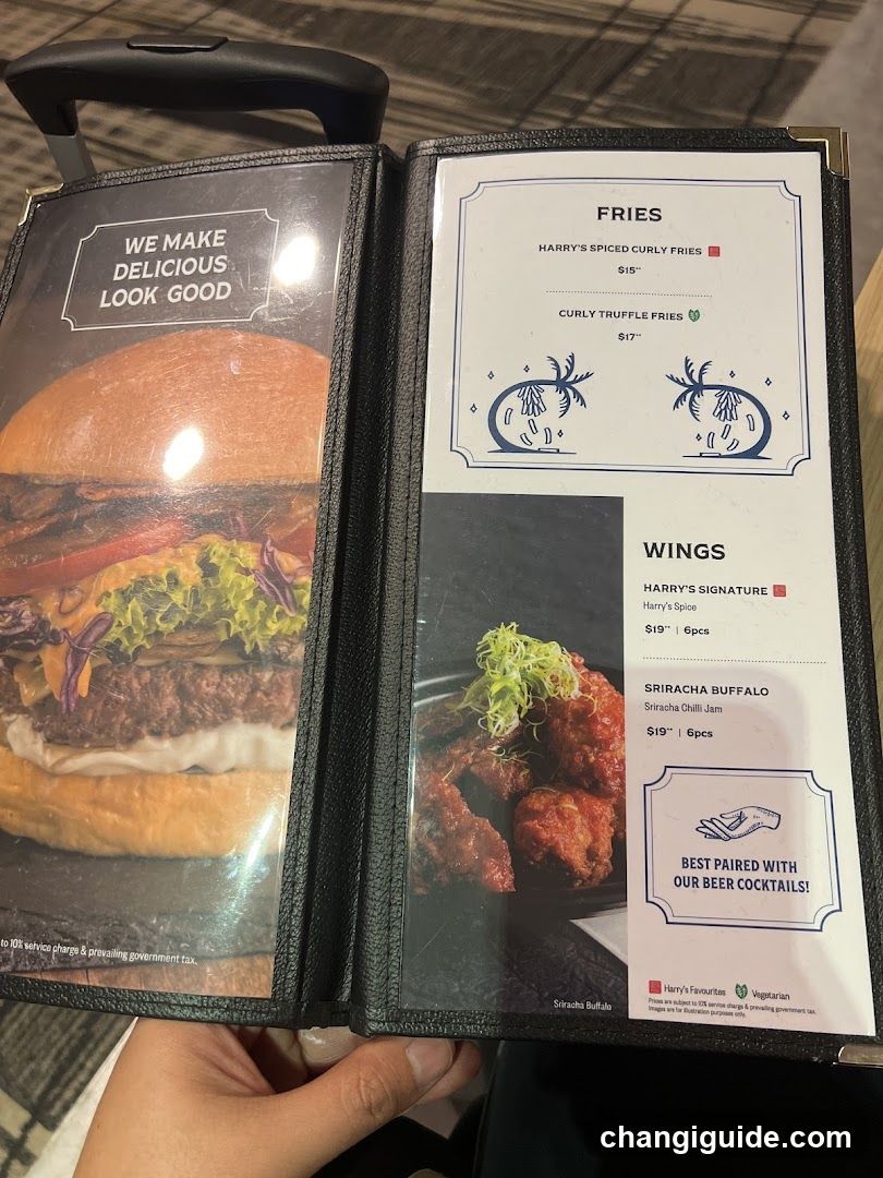 Harry's Burger & Wings Menu