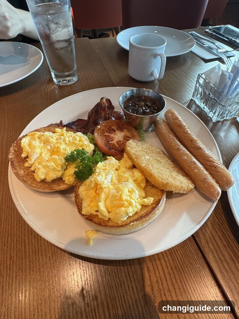 Breakfast Plate with Scrambled Eggs and Sausages
