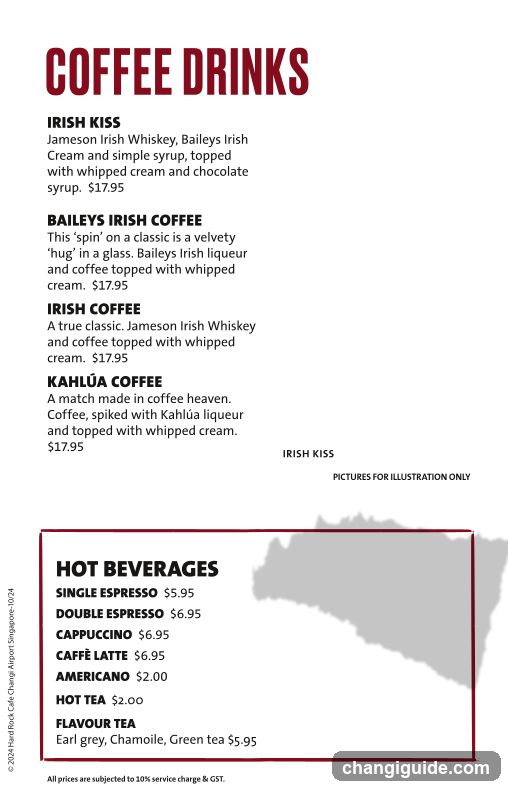 Coffee Drinks & Hot Beverages Menu