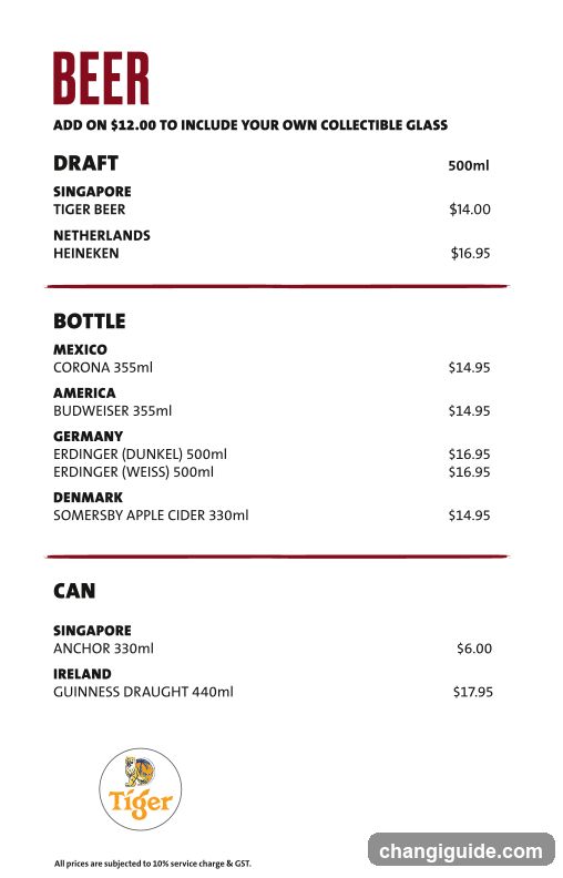 Beer Menu