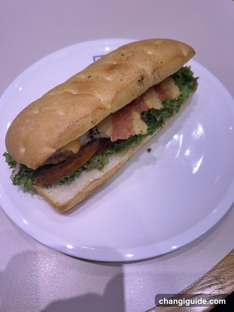 Sandwich on a white plate