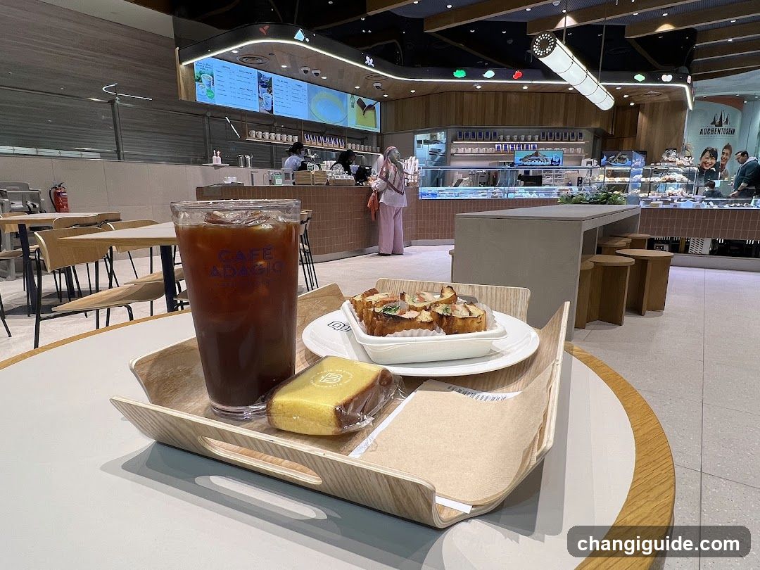 Cafe Adagio Interior with Food and Drink