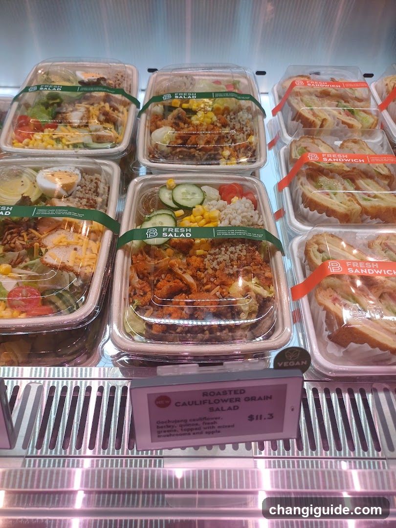 Fresh Salad and Sandwich Display