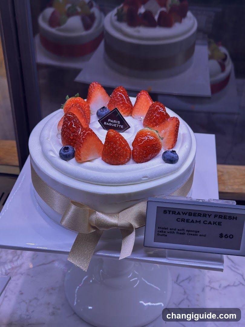 Strawberry Fresh Cream Cake Display