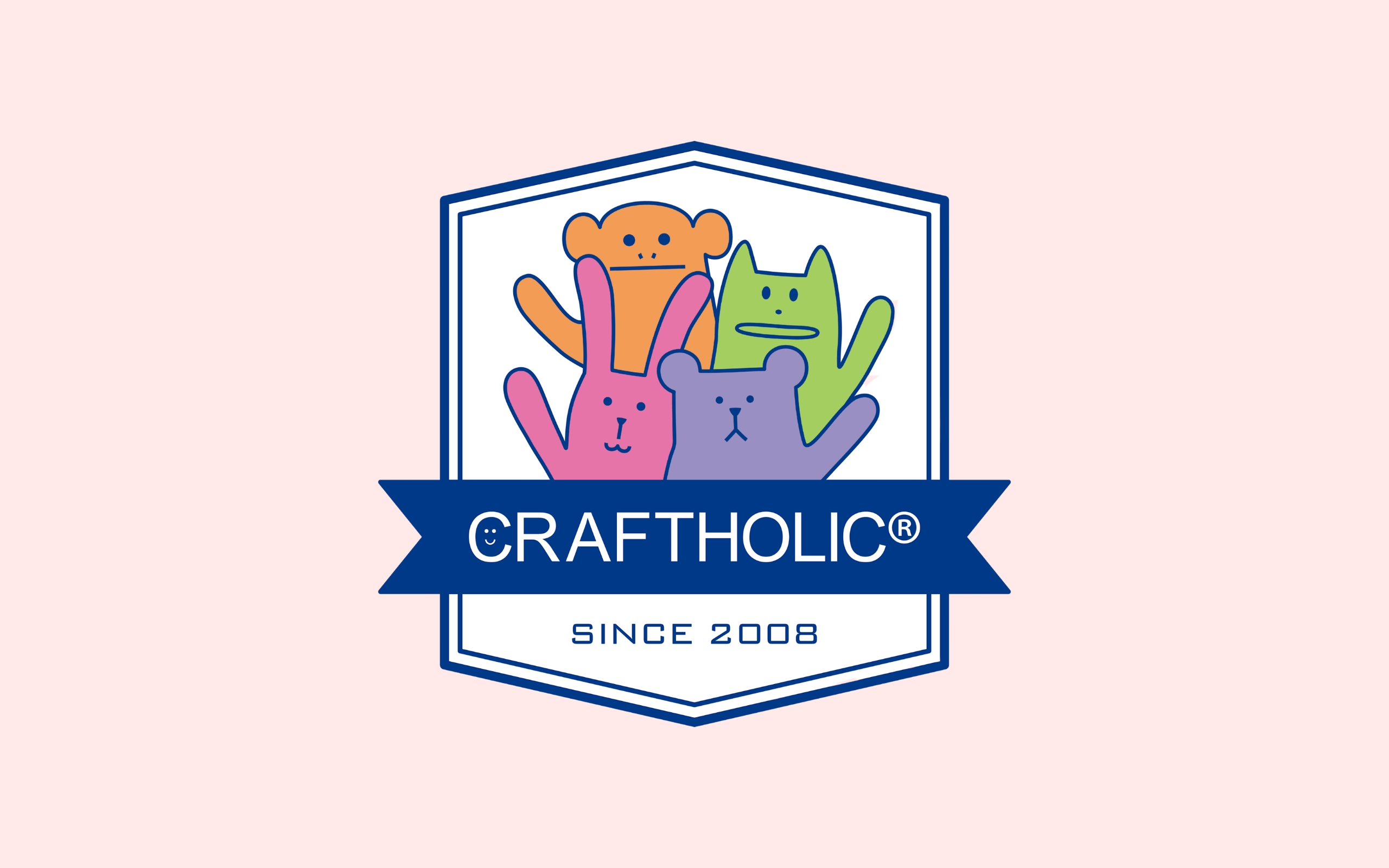 Craftholic brand display featuring Rab and Sloth hugging cushion plush toys
