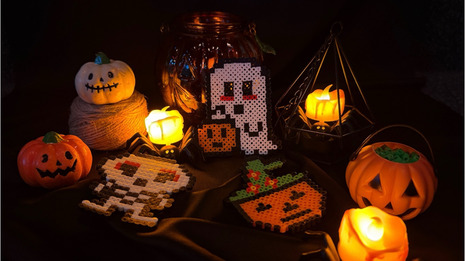 Halloween Hama bead craft station at Changi Experience Studio Jewel