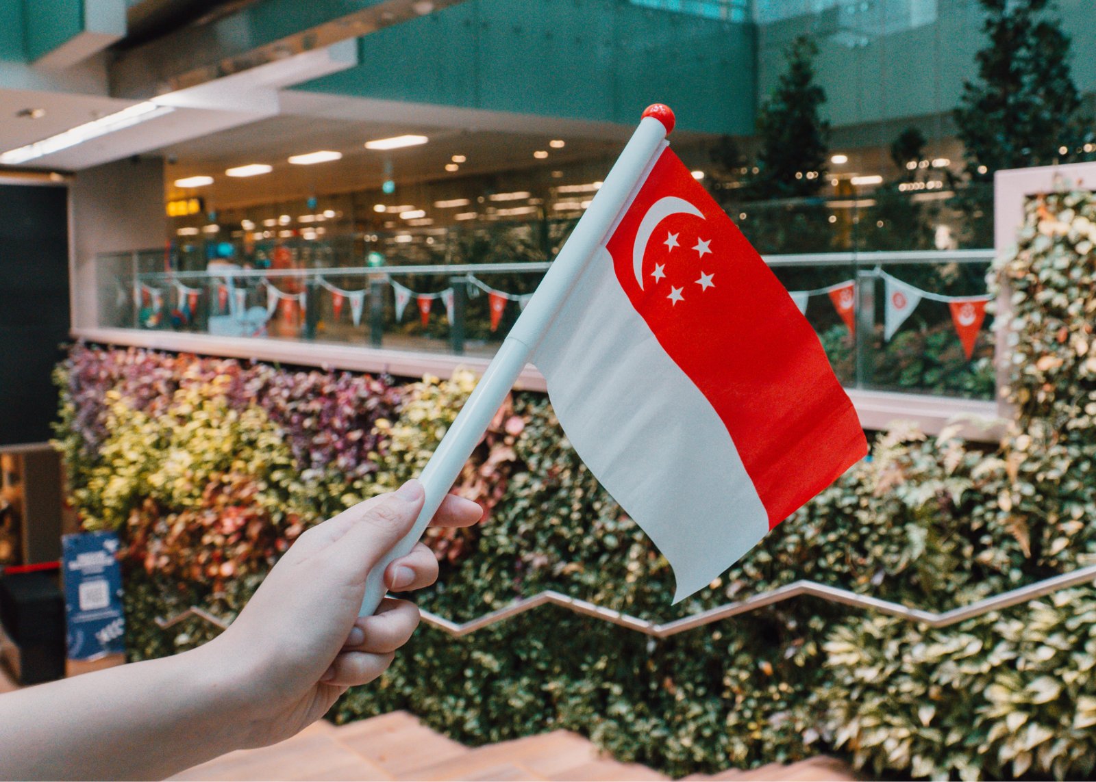Jewel Rain Vortex Light and Music Showcase themed for National Day 2026 at Jewel Changi Airport